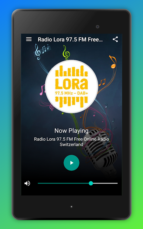 Radio LoRa 97.5 FM App Schweiz