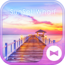 Beautiful Wallpaper SunSet Wharf Theme