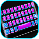 Pink Blue SMS Keyboard Theme