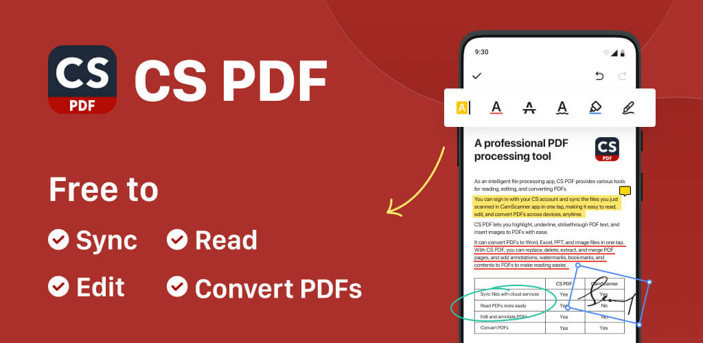 CS PDF Reader - PDF Editor