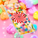 Sweet Candy Clock Wallpaper
