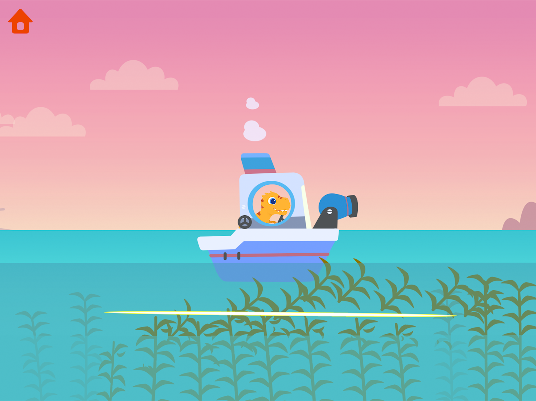 Dinosaur Patrol Boat - Coast Guard Games for kids
