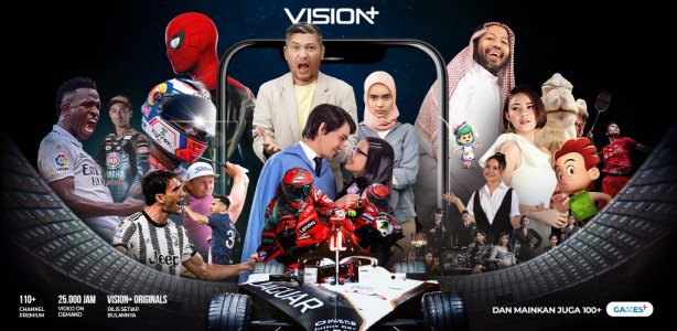 Vision+ : Live TV, Film & Seri Cover